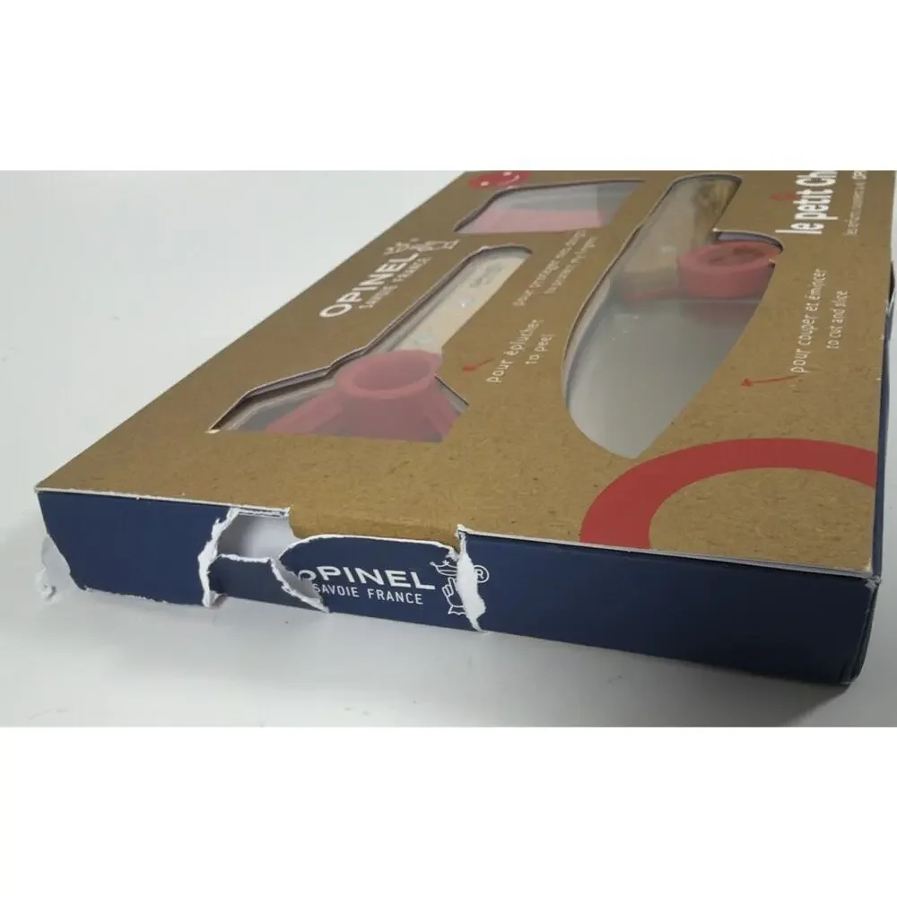 Opinel Le Petit Chef Trio Peeler, 4” Kitchen Knife, & Finger Guard - Open Box